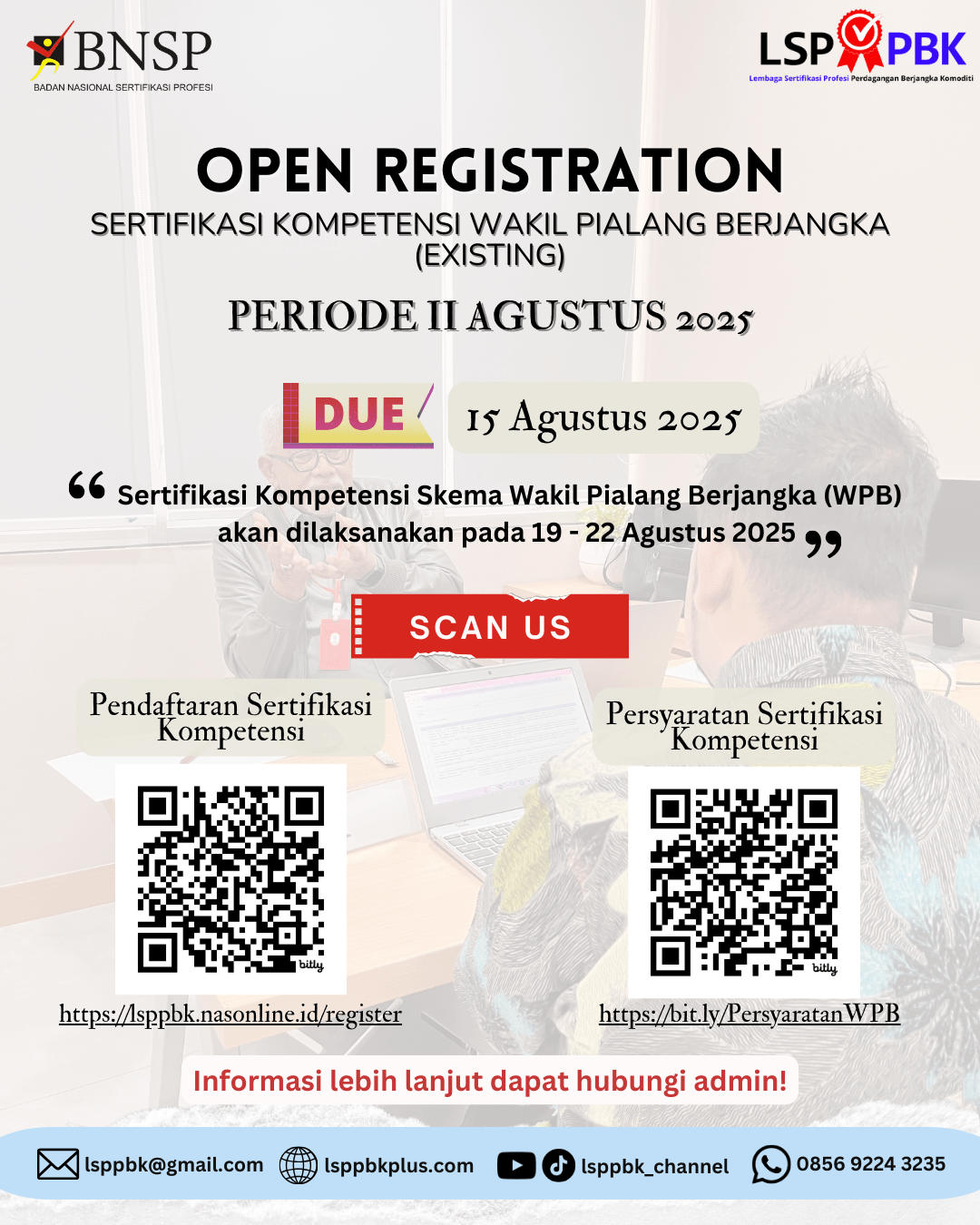 Sertifikasi WPB periode II Agustus 2025