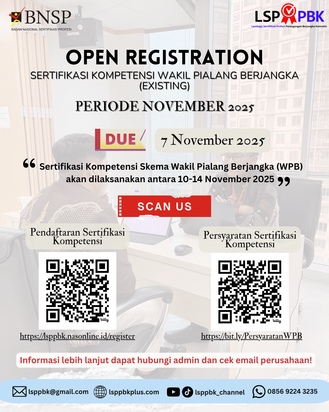 Pendaftaran WPB Existing periode November Tahun 2025