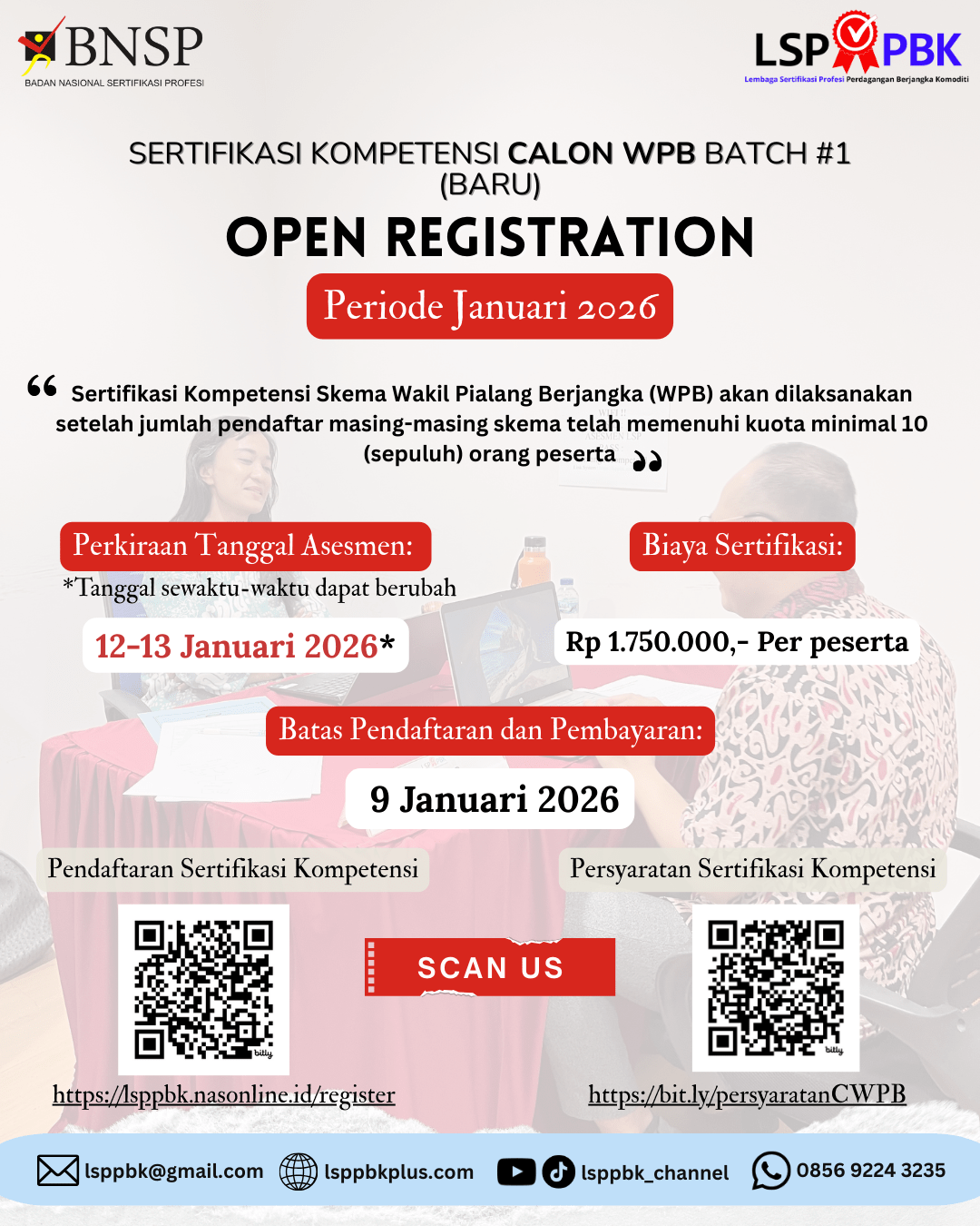 Pendaftaran Sertifikasi Calon WPB Periode Januari 2026